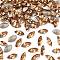 Preciosa® MAXIMA Crystal Fancy Stones, Czech Crystal, 435 14 615 Navette(Horse Eye), Dura Foiling, 10330 Lt.Col.Topaz, 8x4mm