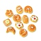 Opaque Resin Imitation Food Decoden Cabochons, Bread Mixed Shapes, Dark Orange, 20~26x16~24.5x7.5~9.5mm