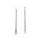 Tarnish Resistant 304 Stainless Steel Links connectors, Bar, Stainless Steel Color, 25x1.2mm, Hole: 1mm