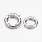 Tarnish Resistant 304 Stainless Steel Spring Gate Rings, O Rings, Ring, Stainless Steel Color, 10 Gauge, 15x2.5mm, Inner Diameter: 9mm