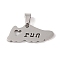 Non-Tarnish 201 Stainless Steel Pendants, Sports Shoe with Word Run Charm, Stainless Steel Color, 11x25x1.5mm, Hole: 4x7mm