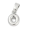 Brass Charms, Letter, Cadmium Free & Lead Free, Long-Lasting Plated, Rack Plating, Letter O, 10x7x2.5mm, Hole: 3x5mm