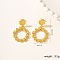 Vintage Exaggerated Metal Flower Heart Earrings for Party Wedding.