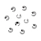 Tarnish Resistant 304 Stainless Steel Crimp Beads Covers, Stainless Steel Color, 5mm In Diameter