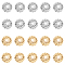 304 Stainless Steel Bead Caps, Flower, Golden & Stainless Steel Color, 7x1.5mm, Hole: 1mm, 100pcs/box