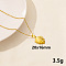 304 Stainless Steel Shell Shape Pendant Necklaces, Cable Chain Necklaces for Women