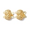 Brass Box Clasps, Cadmium Free & Nickel Free & Lead Free, 2-Strand, 4-Hole, Oval, Real 18K Gold Plated, 14.5x16x5.5mm, Hole: 1.4mm and 1.6mm