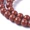 Natural Red Jasper Beads Strands, Round, Grade A, 4mm, Hole: 0.8mm, about 86~90pcs/strand, 14.8 inch