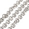 Tarnish Resistant 304 Stainless Steel Textured Cable Chains, with Spool, Unwelded, Stainless Steel Color, 7~8x1.2~1.5mm, about 16.40 Feet(5m)/Roll