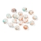 Opaque Spray Painted Glass Beads, Rondelle, Coral, 8x5mm, Hole: 2mm