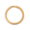 Ion Plating(IP) 304 Stainless Steel Keychain Clasps, Flat Round, Golden, 30.5x2mm, Inner Diameter: 25mm