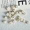 Synthetic Howlite Beads, for Jewelry Making, Floral White, Cube, 8x7.5x7.5mm, Hole: 2mm