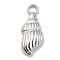 Non-Tarnish 304 Stainless Steel Pendants, Conch Charms, Stainless Steel Color, 18x7.5x3.5mm, Hole: 2mm