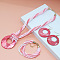 Bohemian Style Ring Shell & Glass Seed Beaded Pendant Necklaces & Dangle Earrings & Bracelets Sets, Golden, Cerise, 400mm