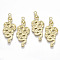Rack Plating Alloy Pendants, Cadmium Free & Lead Free, Snake, Light Gold, 35x15x2.5mm, Hole: 1.8mm