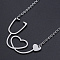 Non-Tarnish 201 Stainless Steel Pendant Necklaces, with Cable Chains and Lobster Claw Clasps, Stethoscope, Stainless Steel Color, 17.91 inch(45.5cm), 2mm