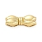 Brass Magnetic Clasps, Cadmium Free & Nickel Free & Lead Free, Lotus, Real 18K Gold Plated, 18x6.5x4.5mm, Hole: 0.7x3mm