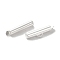 Brass Cord Ends, Column, 925 Sterling Silver Plated, 20x4mm, Hole: 1.5mm, Inner Diameter: 3mm