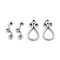 Non-Tarnish 304 Stainless Steel Toggle Clasps, Teardrop, Stainless Steel Color, teardrop,: 18.5x9.5x2.5mm, Hole: 1.5mm, Bar: 6.5x16.5x2.5mm, Hole: 1.5mm