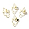 Glass Paper Plane Pendant, with Light Gold Alloy Findings, Lead Free & Cadmium Free, Mixed Color, 33x20.5x4.5mm, Hole: 1.4mm