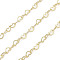 Rack Plating Heart Brass Link Chains, Unwelded, with Spool, Long-Lasting Plated, Cadmium Free & Lead Free, Real 18K Gold Plated, 3.5x5x0.5mm
