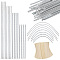 40Pcs 4 Style  Iron Spiral Corset Boning Stay, Modeling Sticks, Platinum, 148~402x5.5x2mm, 10pcs/style