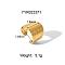 Stainless Steel Cuff Rings for Women, Real 18K Gold Plated, Stripe, 18.9mm, US Size 8 1/2(18.5mm)