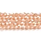Opaque Solid Color Electroplate Glass Beads Strands, AB Color Plated, Faceted, Bicone, Misty Rose, 4x4mm, Hole: 0.8mm, about 80~85pcs/strand, 30~32cm