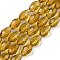 Transparent Glass Beads Strands, Faceted, Teardrop, Goldenrod, 8x6mm, Hole: 1.2mm, about 65~67pcs/strand, 20.08 inch(51cm)