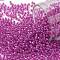 TOHO Round Seed Beads, Japanese Seed Beads, (980) Luminous Light Sapphire/Neon Pink Lined, 11/0, 2.2mm, Hole: 0.8mm, about 1110pcs/10g