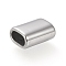 Tarnish Resistant 304 Stainless Steel Slide Charm, Oval, Stainless Steel Color, 13x10x6.5mm, Hole: 4x7.5mm