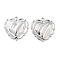 Valentine‘s Day Brass Pendants, Cadmium Free & Nickel Free & Lead Free, Heart, Platinum, 30x29x2.5mm, Hole: 2.5mm