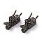 Tibetan Style Alloy Beads, Chinese Dragon Head Shape, Gunmetal, 24x10x12mm, Hole: 6mm