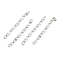 Non-Tarnish 304 Stainless Steel End Chains, Chain Extenders, Soldered, Stainless Steel Color, 35x2.5mm