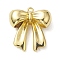 Rack Plating Brass Pendants, Long-Lasting Plated, Lead Free & Cadmium Free, Bowknot, Real 18K Gold Plated, 20x18.5x5.5mm, Hole: 1.4mm