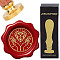 Brass Wax Seal Stamps with Wood Handle, for DIY Scrapbooking, Heart, 25mm