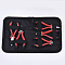 45# Steel Jewelry Plier Sets, Including Round Nose Plier, Side Cutting Plier, Wire Cutter Pliers and Flat Nose Plier, Red, 12.3x7.5x1.7cm/11.2x7.5x1.7cm/11.9x7.4x1.7cm/12.6x7.3x1.7cm/12.3x7.4x1.7cm, 5pcs/set