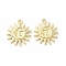 Rack Plating Alloy Pendants, Cadmium Free & Nickel Free & Lead Free, Sun with Moon Pattern Charm, Light Gold, 28x25x3mm, Hole: 2mm