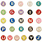 SUNNYCLUE 1 Box 52Pcs Alloy Alphabet Beads Metal Letter Bead Bulk Flat Round Initial Alloy Letters Multicolor Enamel Beads for Jewelry Making Beads Accessories DIY Earring Crafting Beginners Women