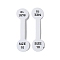 Folding Paper Ring Size Sticker, Size 10, Adhesive Ring Size Label Tag, Round, White, 5.1x1.4x0.01cm