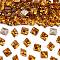 Preciosa® MAXIMA Crystal Fancy Stones, Czech Crystal, 435 23 615 Square, Dura Foiling, 10070 Topaz, 6x6mm