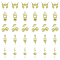 DICOSMETIC 40Pcs 5 Styles Halloween Theme Charms Light Gold Skull Charms Dead Butterfly Sword Heart Charms Small Cherry Skull Charms Alloy Charms for Jewekry Making Halloween Ornament
