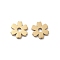 304 Stainless Steel Charms, Flower Charms, Ion Plating(IP), Real 14K Gold Plated, 8x7.5x1mm, Hole: 1.8mm