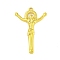 304 Stainless Steel Pendants, Jesus Charm, Religion, Real 18K Gold Plated, 37x24x2.5mm, Hole: 1.8mm