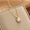 Colorful Rhinestone Pendant Necklace Minimalist Style Fashion Jewelry