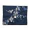 Chinese Style Floral Cloth Jewelry Storage Pouches, with Plastic Button, Rectangle Jewelry Gift Case for Bracelets, Earrings, Rings, Random Pattern, Midnight Blue, 9.5x12x0.3~0.7cm