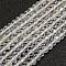 Natural White Topaz Beads Strands, Faceted, Round, 4mm, Hole: 0.5mm, about 92pcs/strand, 15.3 inch(38.5cm)