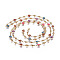 304 Stainless Steel Enamel Chains, Soldered, Heart and Flat Round, Golden, Colorful, 10x5.5x3~3.5mm