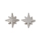 Non-Tarnish 201 Stainless Steel Cabochons, Star, Stainless Steel Color, 17x15x2mm