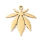 304 Stainless Steel Pendants, Laser Cut, Golden, Leaf, 21.5x21x1mm, Hole: 1.5mm